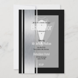 Silber, Schwarzweißstreifen Save the Date