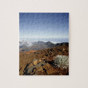 Silber-Schwertlilie am Rand des Haleakala-Kraters Puzzle