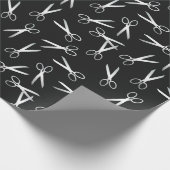 Silber Scissors Muster Geschenkpapier (Ecke)