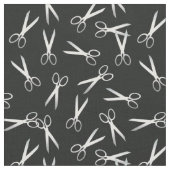 Silber Scissors Muster Stoff (Nahaufnahme)