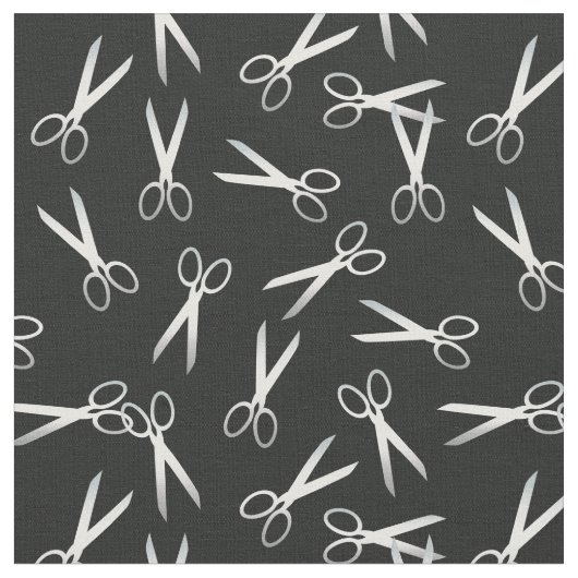 Silber Scissors Muster Stoff (Nahaufnahme)