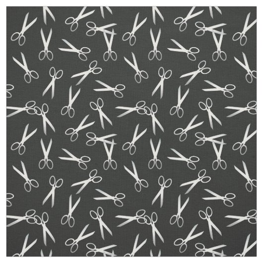 Silber Scissors Muster Stoff (Muster)