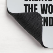 Silber Seide, Schwarze Typografie Künstler Mächtig Mousepad (Ecke)