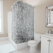 Silber-Sequenzen, glamouröser, nahtloser Hintergru Duschvorhang (Beispiel)