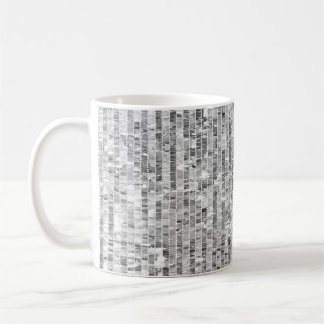 Silber-Sequenzen, glamouröser, nahtloser Hintergru Kaffeetasse