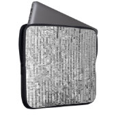 Silber-Sequenzen, glamouröser, nahtloser Hintergru Laptopschutzhülle (Vorne Rechts)
