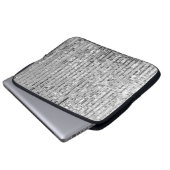 Silber-Sequenzen, glamouröser, nahtloser Hintergru Laptopschutzhülle (Vorne Knopf)