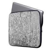 Silber-Sequenzen, glamouröser, nahtloser Hintergru Laptopschutzhülle (Vorderseite Links)
