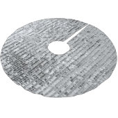 Silber-Sequenzen, glamouröser, nahtloser Hintergru Polyester Weihnachtsbaumdecke (Schrägansicht)