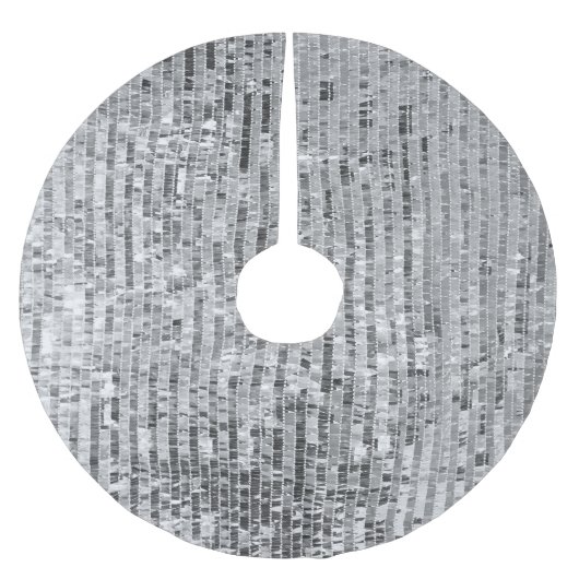 Silber-Sequenzen, glamouröser, nahtloser Hintergru Polyester Weihnachtsbaumdecke (Vorderseite)