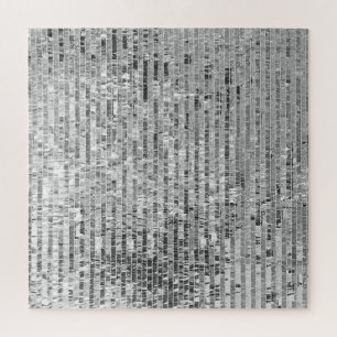 Silber-Sequenzen, glamouröser, nahtloser Hintergru Puzzle