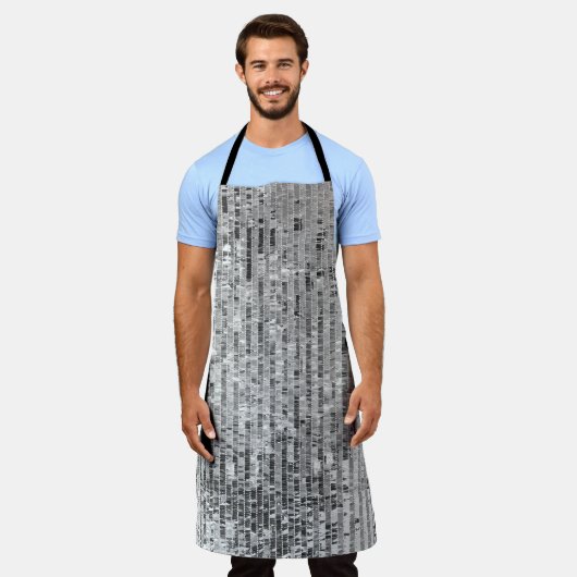 Silber-Sequenzen, glamouröser, nahtloser Hintergru Schürze (Getragen)