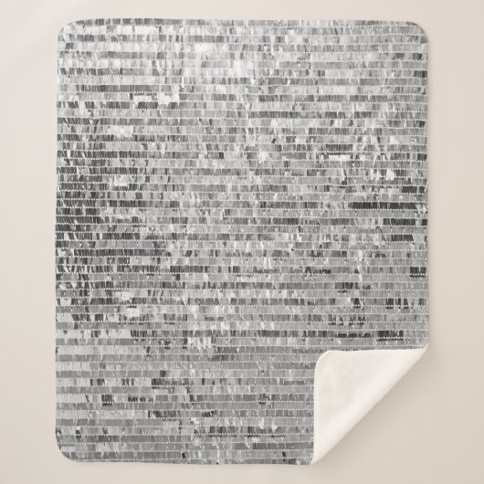 Silber-Sequenzen, glamouröser, nahtloser Hintergru Sherpadecke (Vorderseite)