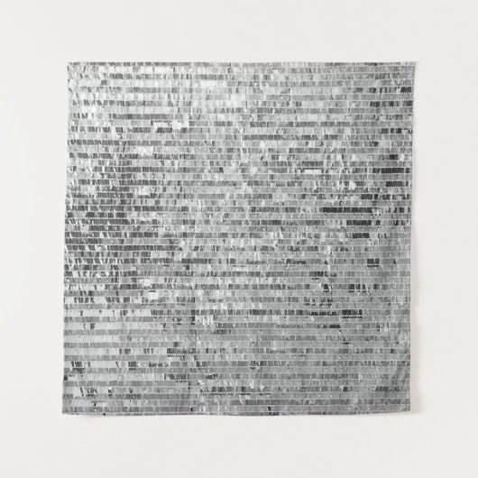 Silber-Sequenzen, glamouröser, nahtloser Hintergru Wandteppich (Vorderseite (Horizontal))