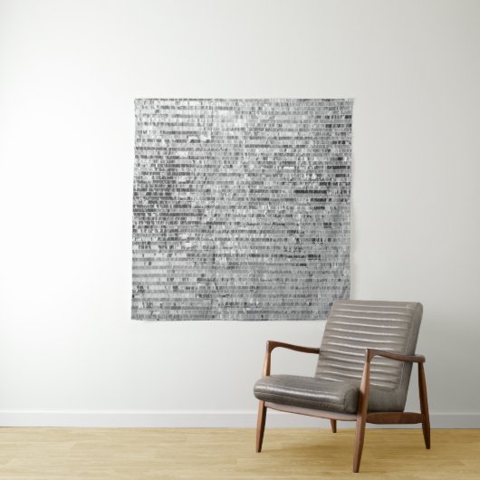 Silber-Sequenzen, glamouröser, nahtloser Hintergru Wandteppich (Beispiel (Horizontal))