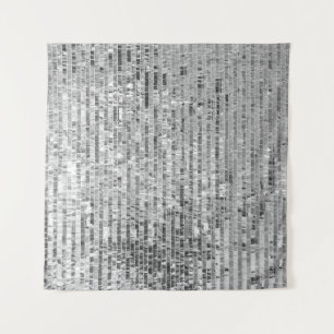 Silber-Sequenzen, glamouröser, nahtloser Hintergru Wandteppich