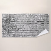 Silber-Sequenzen nahtlos Muster Badehandtuch (Badehandtuch)