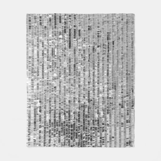 Silber-Sequenzen nahtlos Muster Fleecedecke (Vorderseite)