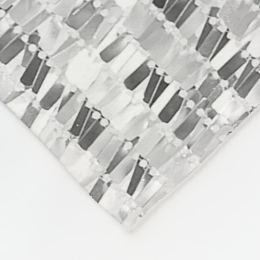 Silber-Sequenzen nahtlos Muster Fleecedecke (Ecke)