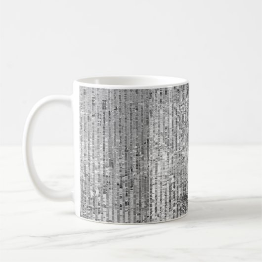 Silber-Sequenzen nahtlos Muster Kaffeetasse (Links)