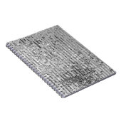 Silber-Sequenzen nahtlos Muster Notizblock (Rechte Seite)