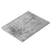 Silber-Sequenzen nahtlos Muster Notizblock (Linke Seite)
