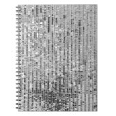Silber-Sequenzen nahtlos Muster Notizblock (Vorderseite)