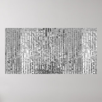 Silber-Sequenzen nahtlos Muster Poster