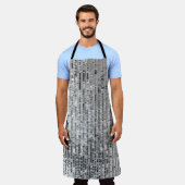 Silber-Sequenzen nahtlos Muster Schürze (Getragen)