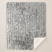 Silber-Sequenzen nahtlos Muster Sherpadecke (Vorderseite)