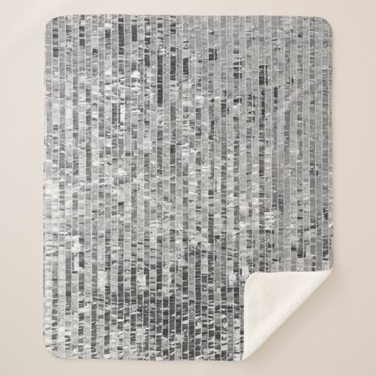Silber-Sequenzen nahtlos Muster Sherpadecke (Vorderseite)