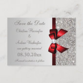 Silber-Sequenzen, Red Bow & Diamond Save the Date (Rückseite)