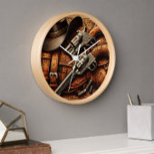 Silber-Showdown Große Wanduhr