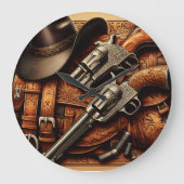 Silber-Showdown Große Wanduhr (Vorderseite)