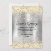 Silber-Silbergold-Glitzer Karte (Vorderseite)