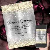 Silber-Silbergold-Glitzer Karte