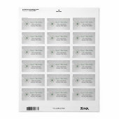 Silber Smaragdgrüne Schneeflocken Winterhochzeit Adressaufkleber (Vorne)