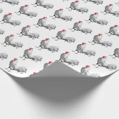 Silber Spangled Hamburg-Hahn-Packpapier Geschenkpapier (Ecke)