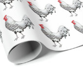 Silber Spangled Hamburg-Hahn-Packpapier Geschenkpapier (Rolleneckpunkt)