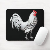 Silber Spangled Hamburg-Huhn Mousepad (Mit Mouse)