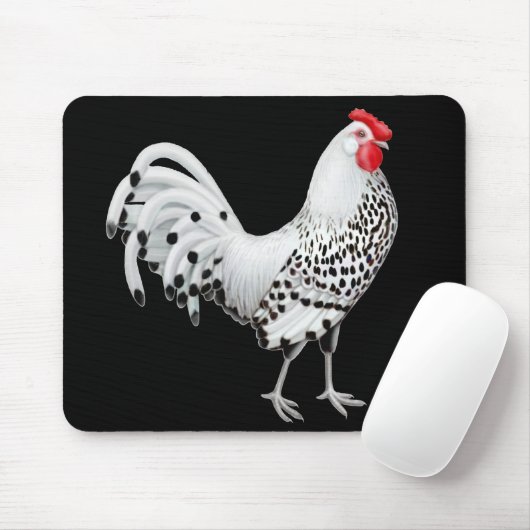 Silber Spangled Hamburg-Huhn Mousepad (Mit Mouse)