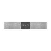 Silber-Sparky-Monogramm mit hohem Glamour Einladungsbanderole (Flach)