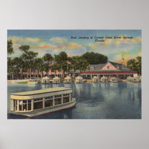 Silber Springs, FL - Wasserfront Sicht auf das Sch Poster