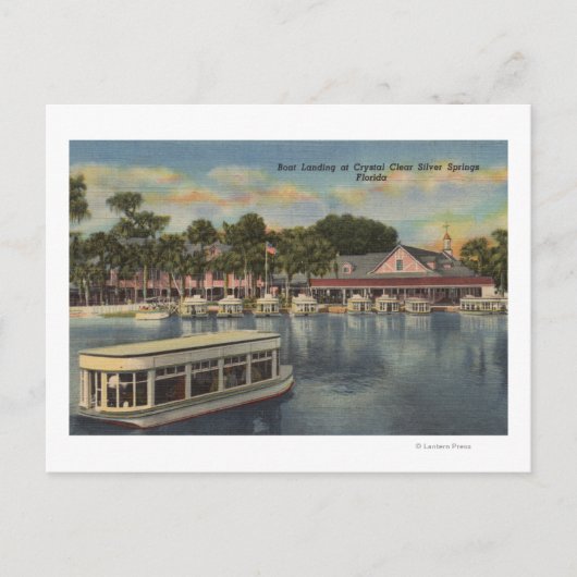 Silber Springs, FL - Wasserfront Sicht auf das Sch Postkarte (Vorderseite)