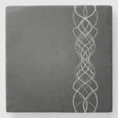 Silber Steinuntersetzer (Vorderseite)