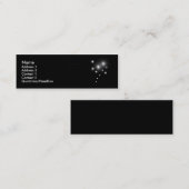 Silber-Sterne Mini Visitenkarte (Vorne/Hinten)