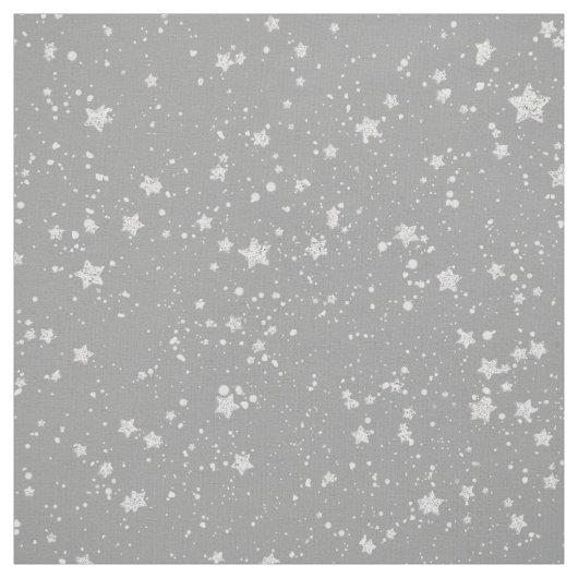 Silber-Sterne Stoff (Muster)