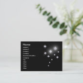 Silber-Sterne Visitenkarte (Stehend Vorderseite)