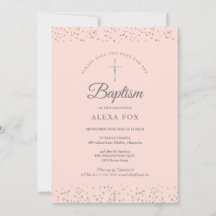 Silber Sternenstaub Taufe Christening Blush Rosa