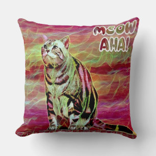 Silber-Tabby-Katze Kissen